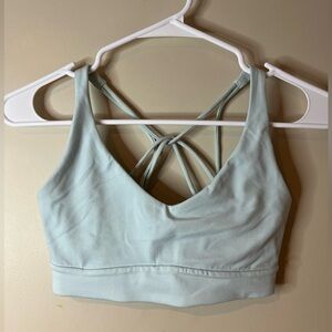Athleta Baby Blue Strappy Back Sports Bra EUC
